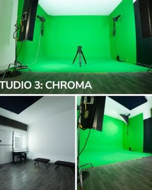 Estudio 3 chroma key verde Alquiler