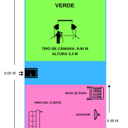 Estudio 3 chroma key verde Alquiler