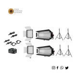 kit luces led básico 2 Lamparas 1200 led panel - 19000 lux + 2 luces led de 600 LED PANEL – 4680 LUX Alquiler