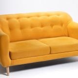 sofa amarillo mostaza alquiler bogota