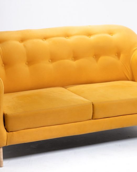 sofa amarillo mostaza alquiler bogota