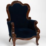 Alquiler silla poltrona clásica azul oscuro