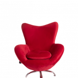 Alquiler silla pop roja giratoria