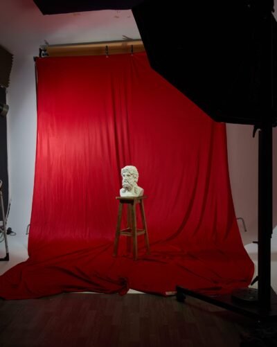 fondo de tela rojo para fotografía 3mt de ancho